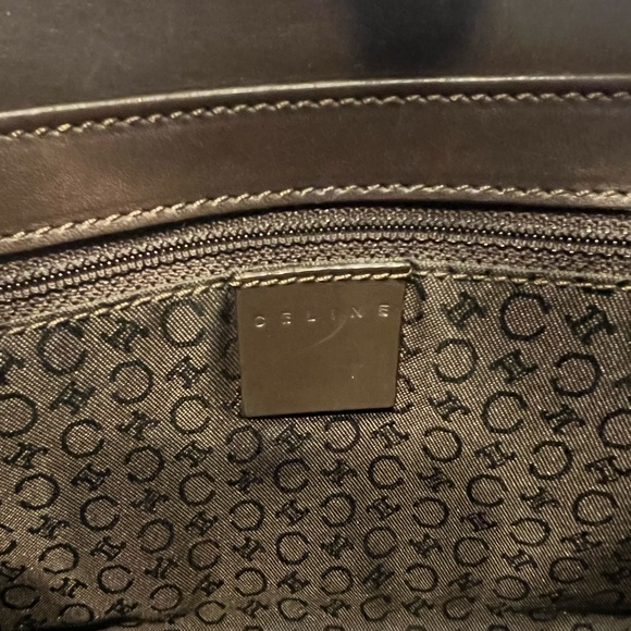 Celíne Logo Fabric & Leather Shoulder Bag - Picture 8 of 9